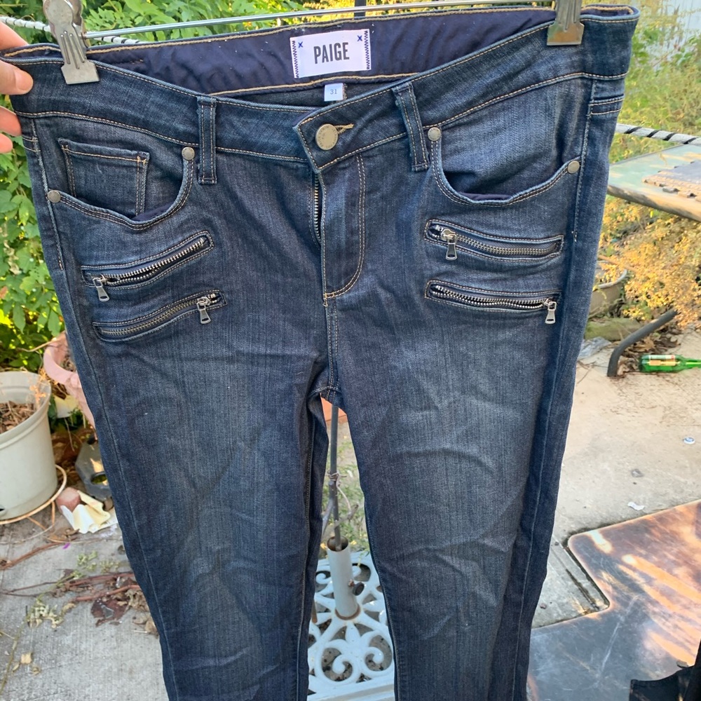 NWOT PAIGE ZIPPER DETAIL SKINNY JEANS